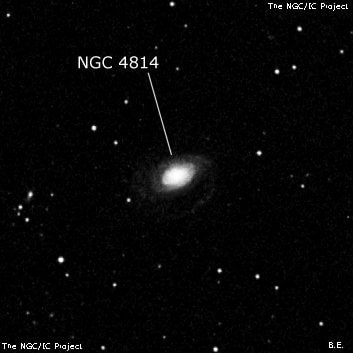 NGC 4814 - галактика. Описание NGC 4814:, Галактика в созвездии Большая Медведица