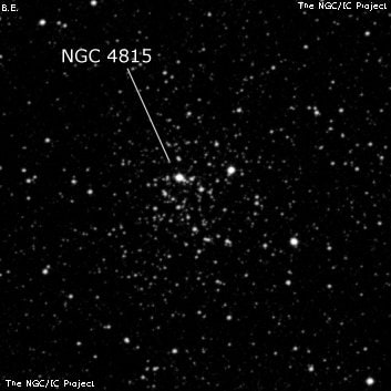 NGC 4815 - рассеянное скопление звёзд. Описание NGC 4815:, Рассеянное скопление в созвездии Муха