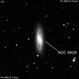NGC 4818 - спиральная галактика с баром. Описание NGC 4818:, Галактика в созвездии Дева