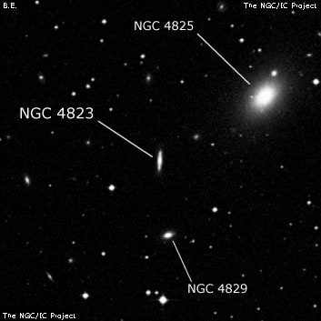 NGC 4823 - линзовидная галактика. Описание NGC 4823:, Галактика в созвездии Дева
