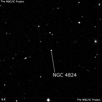 NGC 4824 - одиночная звезда. Описание NGC 4824:, Двойная звезда в созвездии Волосы Вероники