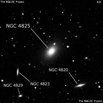 NGC 4825 - галактика. Описание NGC 4825:, Галактика в созвездии Дева