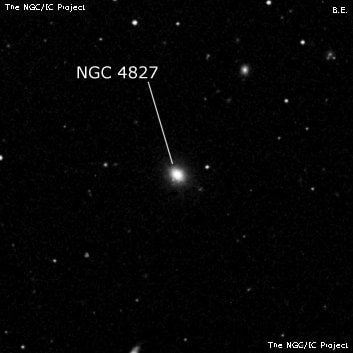 NGC 4827 - галактика. Описание NGC 4827:, Галактика в созвездии Волосы Вероники