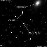 NGC 4829 - эллиптическая галактика. Описание NGC 4829:, Галактика в созвездии Дева