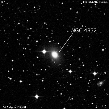 NGC 4832 - линзовидная галактика. Описание NGC 4832:, Галактика в созвездии Центавр