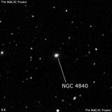 NGC 4840 - эллиптическая галактика. Описание NGC 4840:, Галактика в созвездии Волосы Вероники