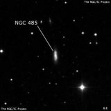 NGC 485 - спиральная галактика. Описание NGC 485:, Галактика в созвездии Рыбы
