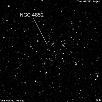 NGC 4852 - рассеянное скопление звёзд. Описание NGC 4852:, Рассеянное скопление в созвездии Центавр