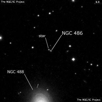 NGC 486 - эллиптическая галактика. Описание NGC 486:, Галактика в созвездии Рыбы