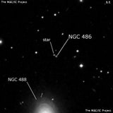 NGC 486 - эллиптическая галактика. Описание NGC 486:, Галактика в созвездии Рыбы