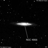 NGC 4866 - линзовидная галактика. Описание NGC 4866:, Галактика в созвездии Дева