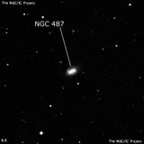 NGC 487 - спиральная галактика. Описание NGC 487:, Галактика в созвездии Кит