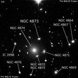 NGC 4873 - линзовидная галактика. Описание NGC 4873:, Галактика в созвездии Волосы Вероники