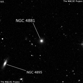 NGC 4881 - эллиптическая галактика. Описание NGC 4881:, Галактика в созвездии Волосы Вероники