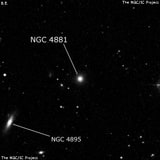 NGC 4881 - эллиптическая галактика. Описание NGC 4881:, Галактика в созвездии Волосы Вероники