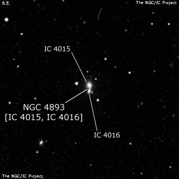 NGC 4893 - галактика. Описание NGC 4893:, Галактика в созвездии Гончие Псы