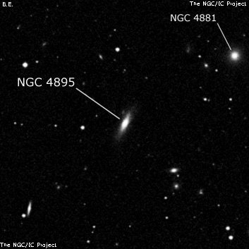NGC 4895 - галактика. Описание NGC 4895:, Галактика в созвездии Волосы Вероники