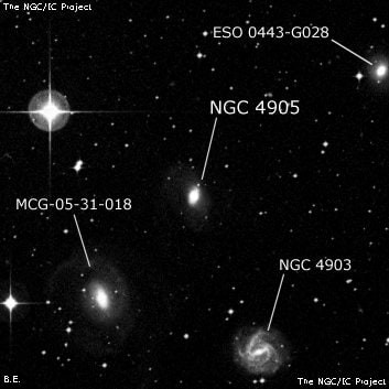 NGC 4905 - спиральная галактика с баром. Описание NGC 4905:, Галактика в созвездии Центавр