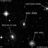 NGC 4905 - спиральная галактика с баром. Описание NGC 4905:, Галактика в созвездии Центавр