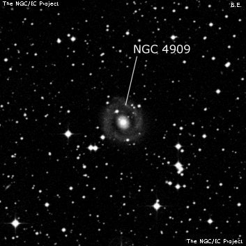 NGC 4909 - спиральная галактика. Описание NGC 4909:, Галактика в созвездии Центавр