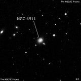 NGC 4911 - спиральная галактика с баром. Описание NGC 4911:, Галактика в созвездии Волосы Вероники