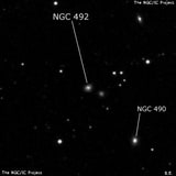 NGC 492 - спиральная галактика с баром. Описание NGC 492:, Галактика в созвездии Рыбы