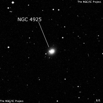 NGC 4925 - линзовидная галактика. Описание NGC 4925:, Галактика в созвездии Дева