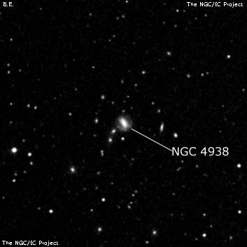 NGC 4938 - спиральная галактика. Описание NGC 4938:, Галактика в созвездии Гончие Псы
