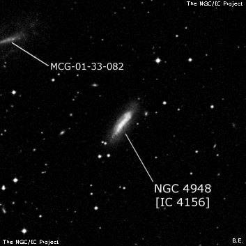 NGC 4948 - спиральная галактика с баром. Описание NGC 4948:, Галактика в созвездии Дева