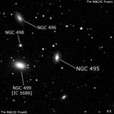 NGC 495 - спиральная галактика с баром. Описание NGC 495:, Галактика в созвездии Рыбы