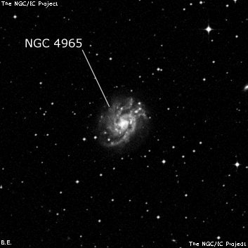 NGC 4965 - спиральная галактика с баром. Описание NGC 4965:, Галактика в созвездии Гидра