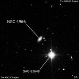 NGC 4966 - спиральная галактика с баром. Описание NGC 4966:, Галактика в созвездии Волосы Вероники