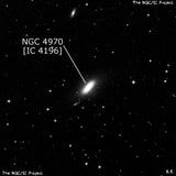 NGC 4970 - линзовидная галактика. Описание NGC 4970:, Галактика в созвездии Гидра