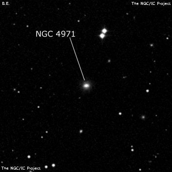 NGC 4971 - спиральная галактика с баром. Описание NGC 4971:, Галактика в созвездии Волосы Вероники