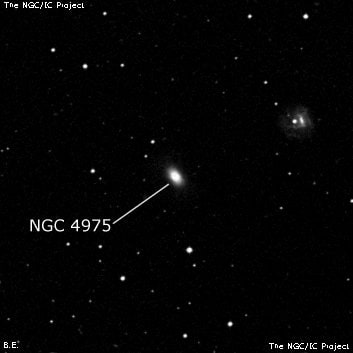 NGC 4975 - линзовидная галактика. Описание NGC 4975:, Галактика в созвездии Дева