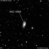 NGC 4980 - спиральная галактика с баром. Описание NGC 4980:, Галактика в созвездии Гидра