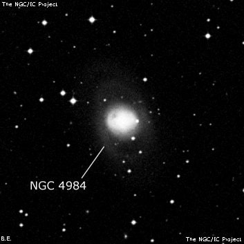 NGC 4984 - спиральная галактика с баром. Описание NGC 4984:, Галактика в созвездии Дева