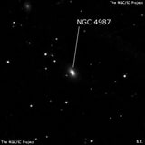 NGC 4987 - эллиптическая галактика. Описание NGC 4987:, Галактика в созвездии Гончие Псы