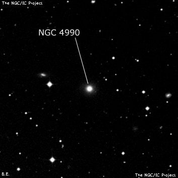 NGC 4990 - линзовидная галактика. Описание NGC 4990:, Галактика в созвездии Дева