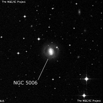 NGC 5006 - спиральная галактика с баром. Описание NGC 5006:, Галактика в созвездии Дева
