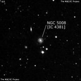 NGC 5008 - спиральная галактика с баром. Описание NGC 5008:, Галактика в созвездии Волопас