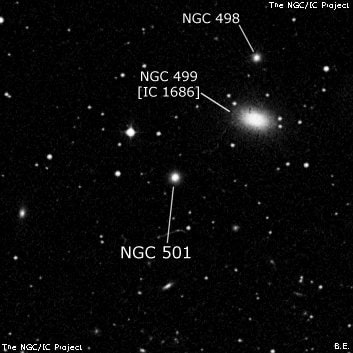 NGC 501 - эллиптическая галактика. Описание NGC 501:, Галактика в созвездии Рыбы