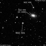 NGC 501 - эллиптическая галактика. Описание NGC 501:, Галактика в созвездии Рыбы