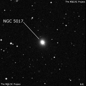 NGC 5017 - эллиптическая галактика. Описание NGC 5017:, Галактика в созвездии Дева