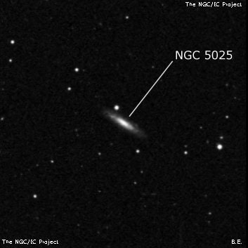 NGC 5025 - спиральная галактика. Описание NGC 5025:, Галактика в созвездии Гончие Псы