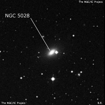 NGC 5028 - эллиптическая галактика. Описание NGC 5028:, Галактика в созвездии Дева