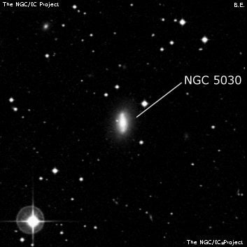 NGC 5030 - спиральная галактика с баром. Описание NGC 5030:, Галактика в созвездии Дева