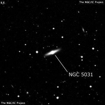 NGC 5031 - линзовидная галактика. Описание NGC 5031:, Галактика в созвездии Дева