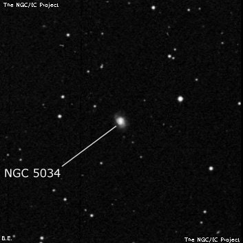 NGC 5034 - спиральная галактика. Описание NGC 5034:, Галактика в созвездии Малая Медведица