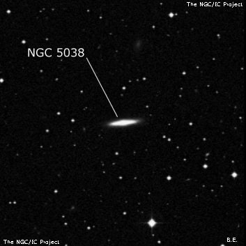 NGC 5038 - линзовидная галактика. Описание NGC 5038:, Галактика в созвездии Дева